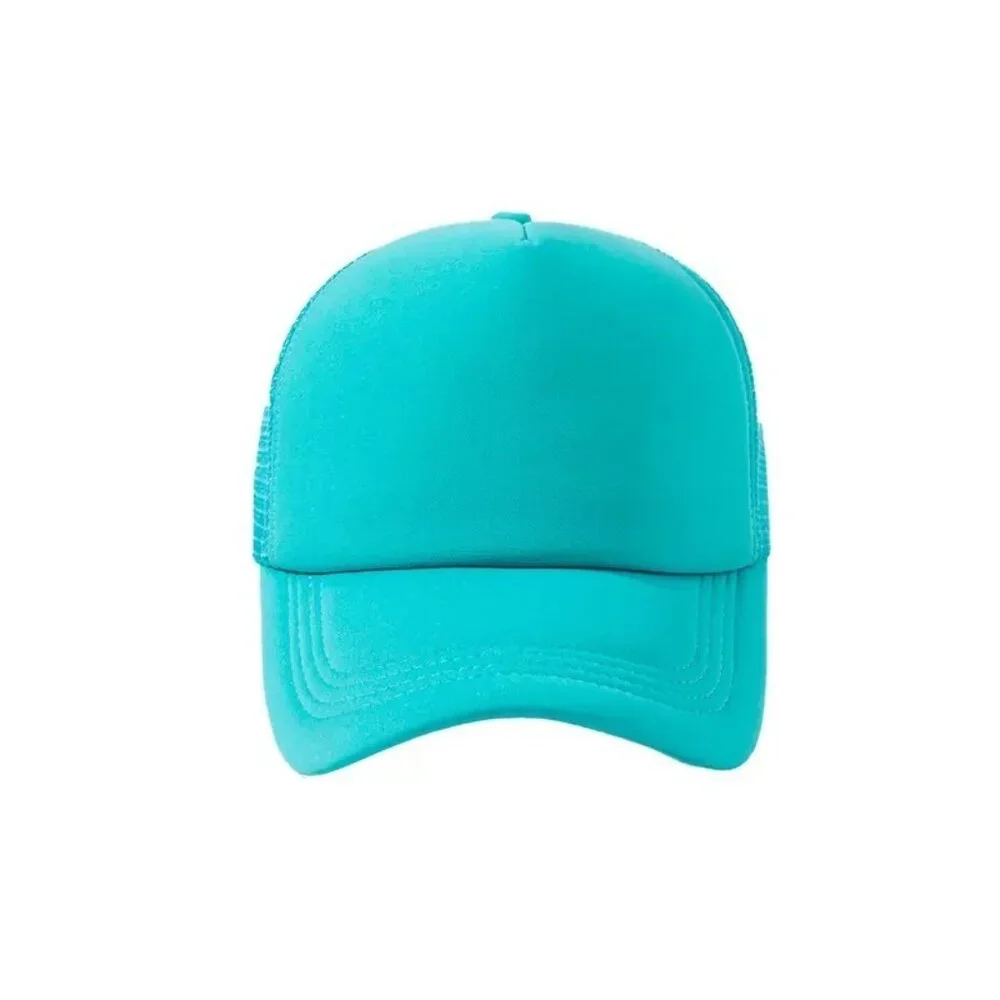 Adjustable Unisex Teal Blue Mesh Trucker Hat (SKU#0468)